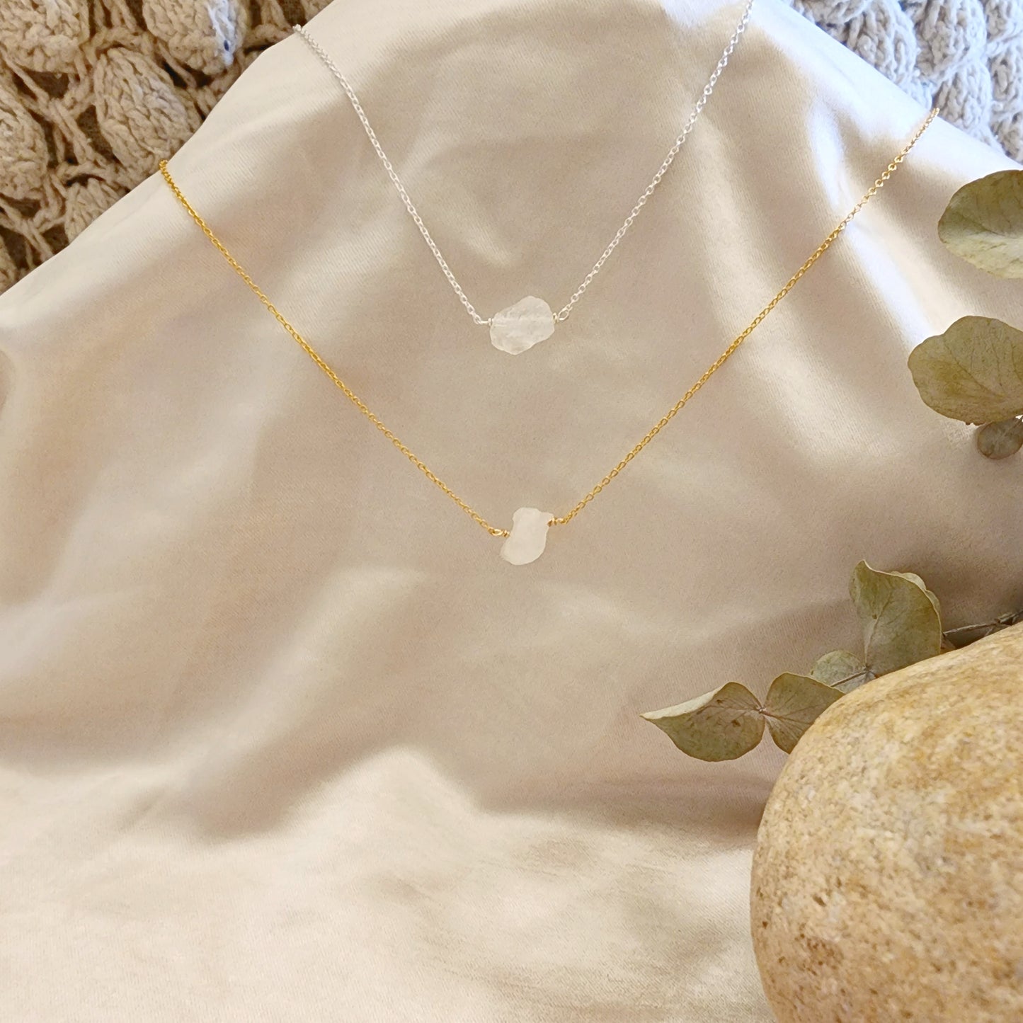 Clear Quartz - Raw Crystal Necklace